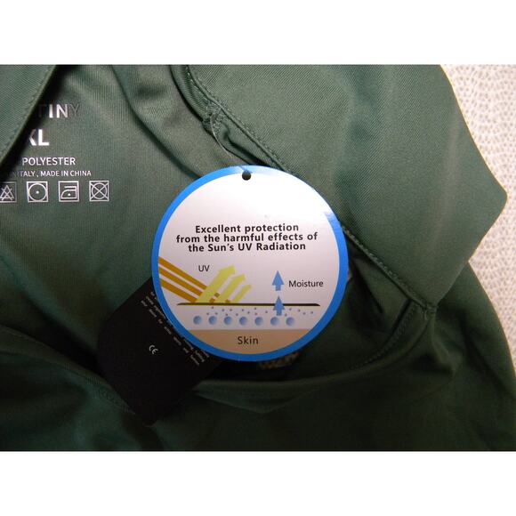 Santiny Sleeveless Polo Shirt Tank Green UPF 50+ Lightweight Golf Tennis Top - Picture 5 of 9